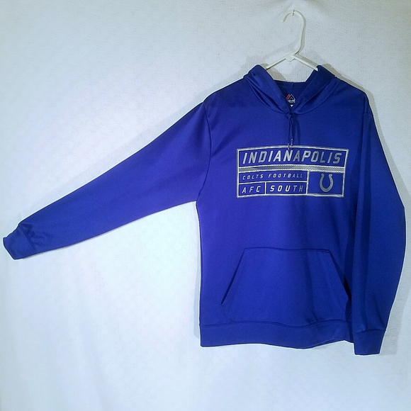 Indianapolis Colts Hooded Sweatshirt Blue Size M - Picture 5 of 6